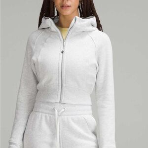 Like new LululemonHeather core cropped full zip hoodie 4